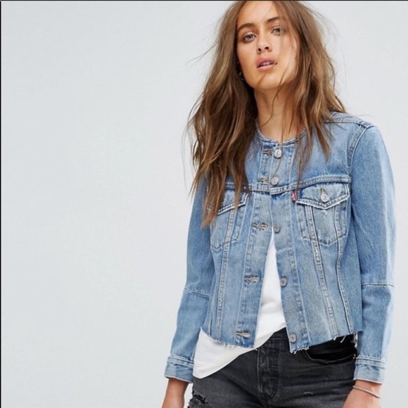 Levi's Jackets & Blazers - Levi’s Altered Collarless Denim Jacket